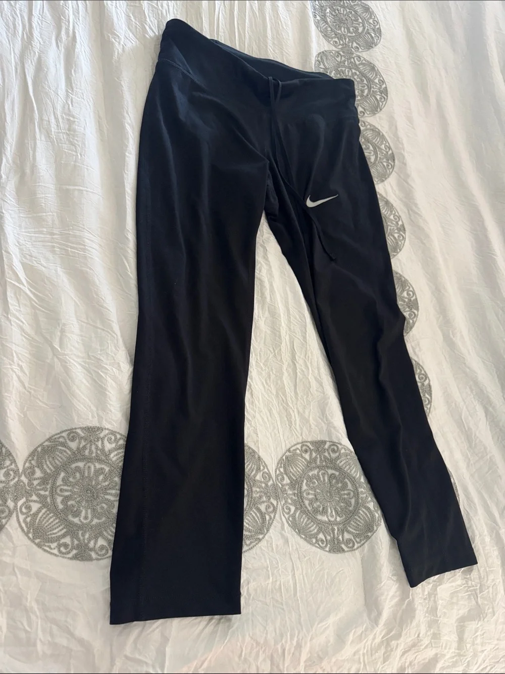 Nike Black Athletic Leggings with Swoosh